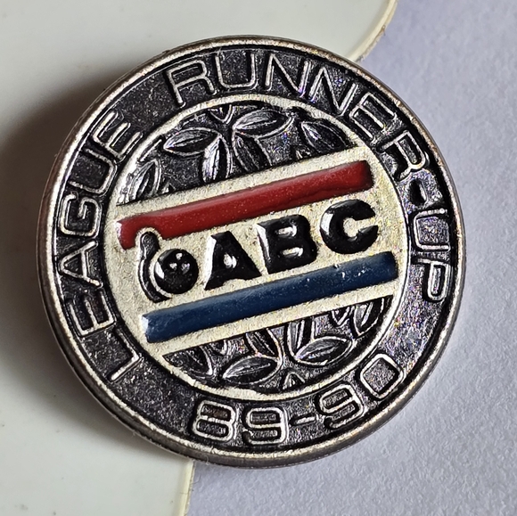 Vintage pin ABC American Bowling Congress League Runner-Up brooch - Picture 3 of 10